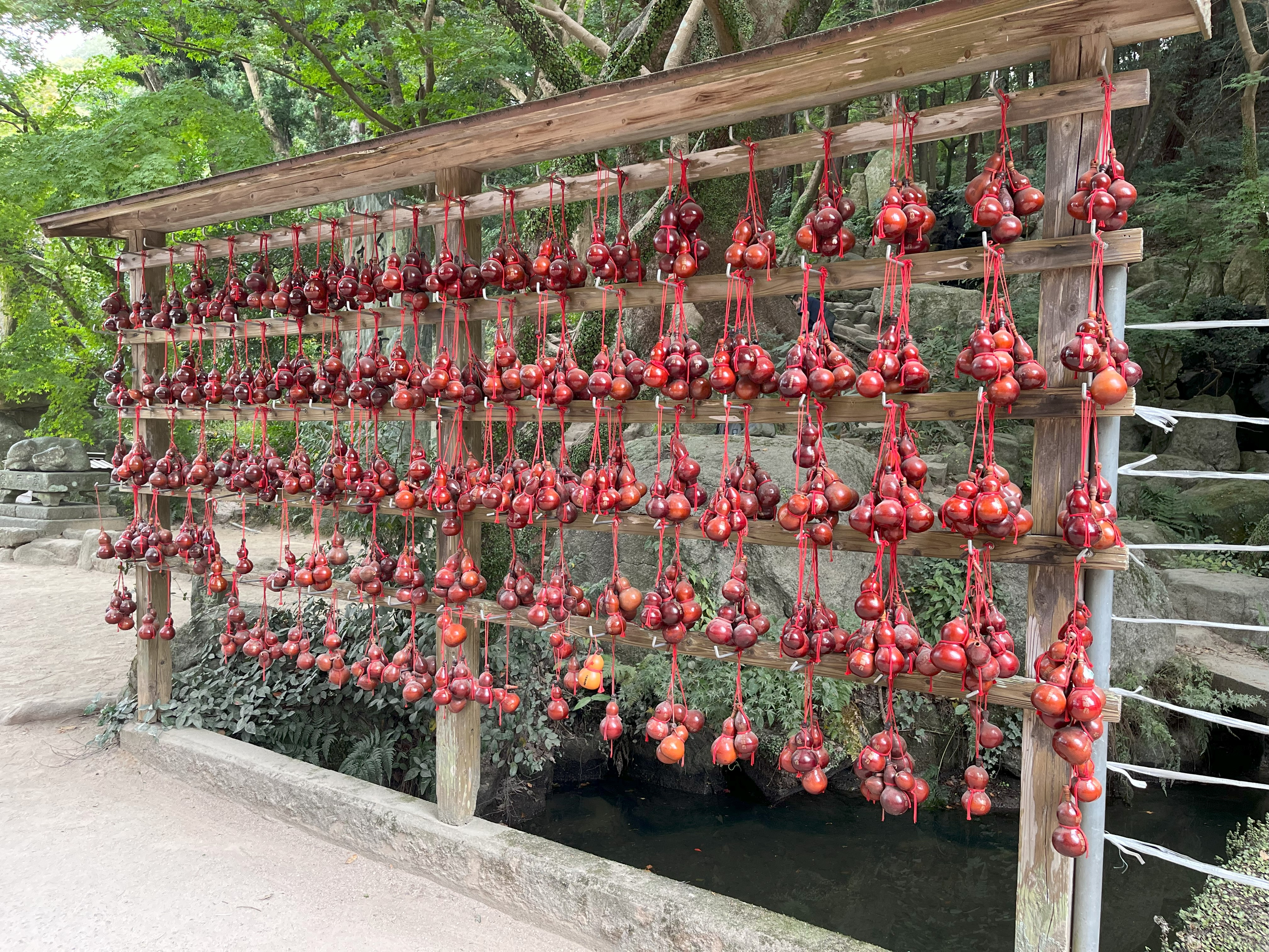 The approach street to Dazaifu Tenmangu, lined with umegae-mochi shops and the Kengo Kuma Starbucks