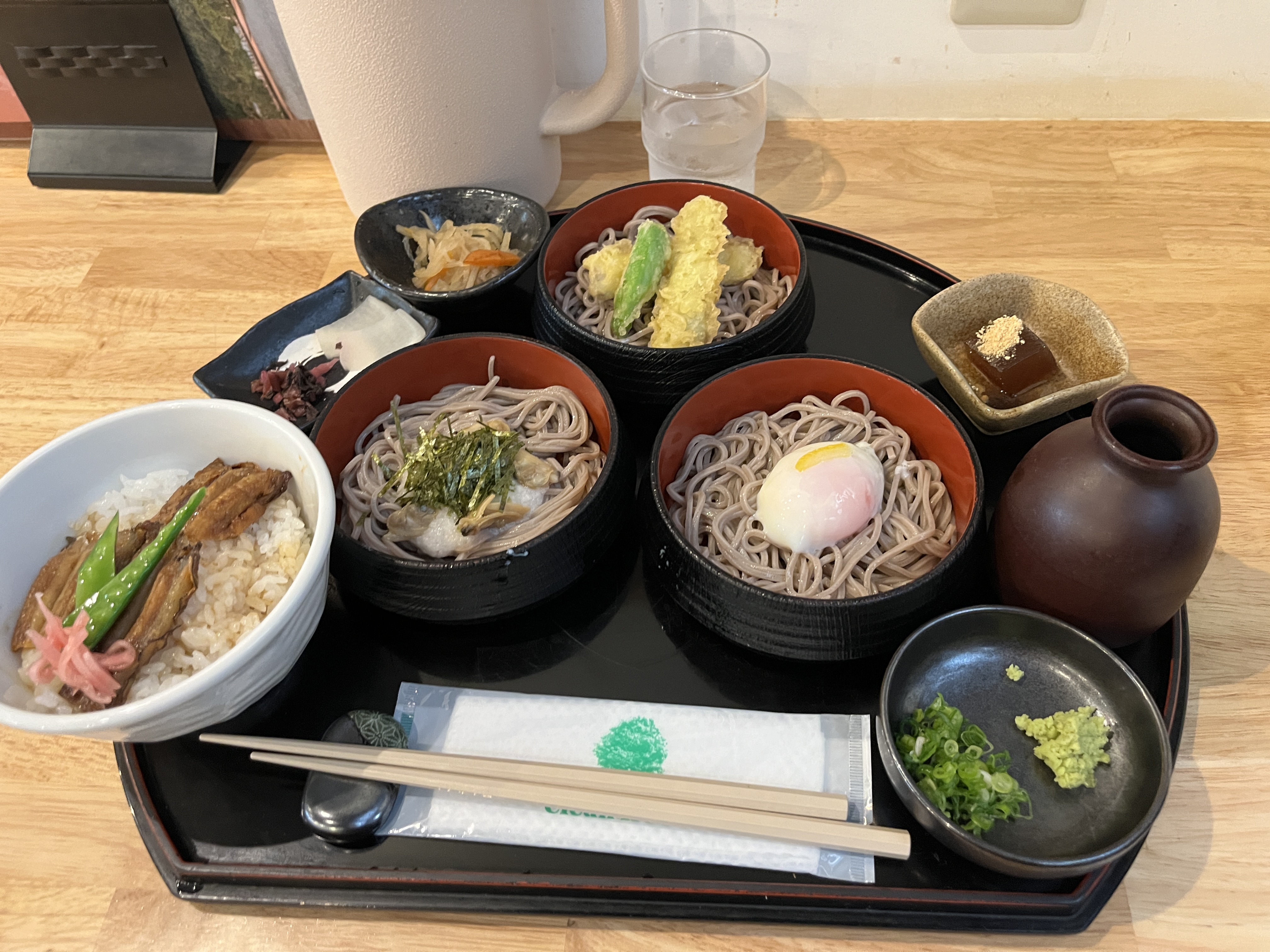 Miyajima's three signature dishes—momiji manju, grilled oysters, and anago meshi