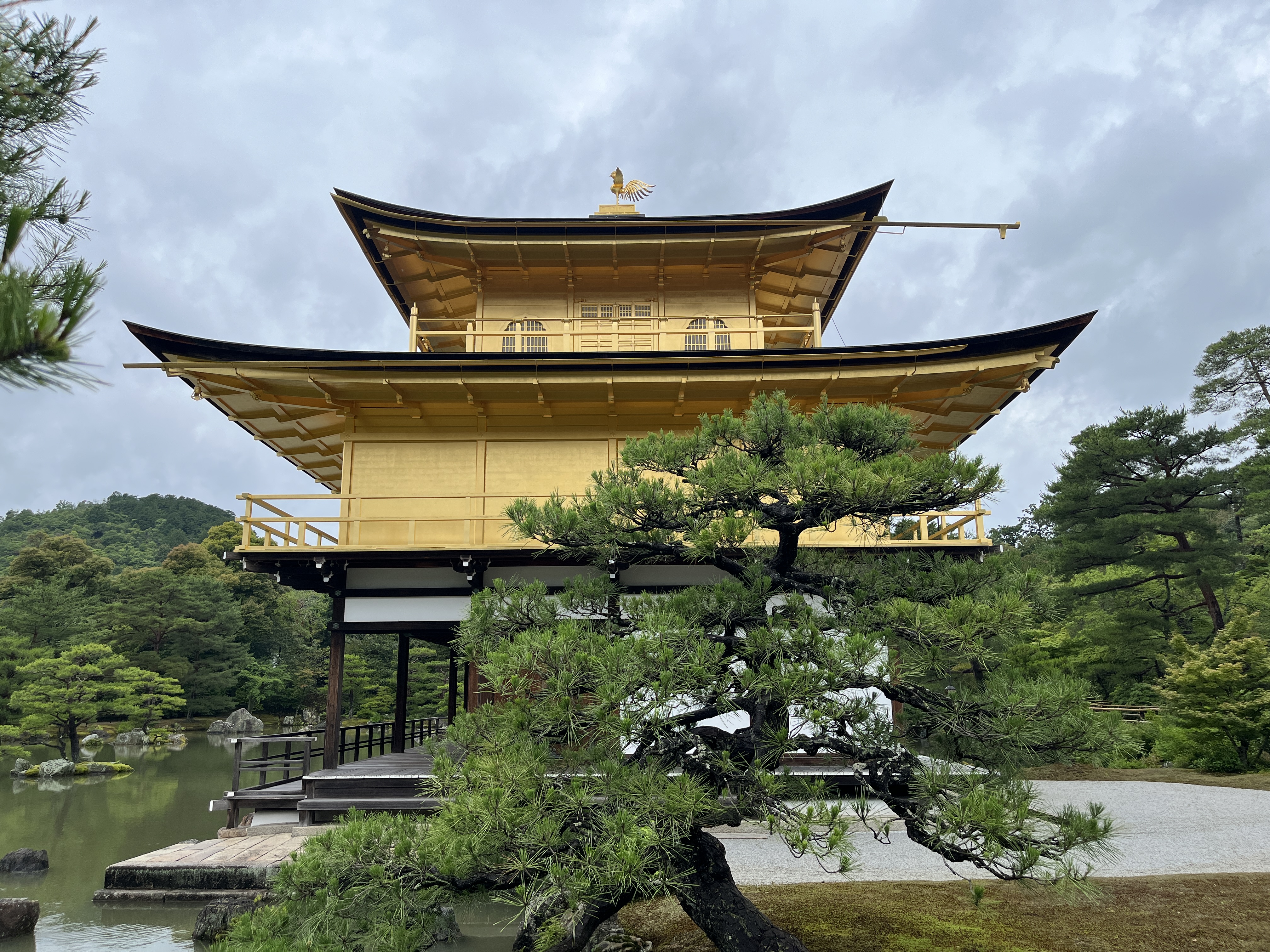 The upper garden path—one of the few elevated viewpoints looking back toward the pavilion