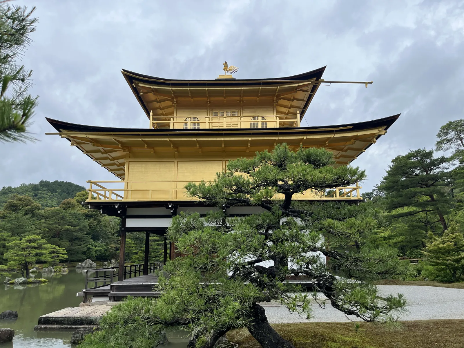 The upper garden path—one of the few elevated viewpoints looking back toward the pavilion