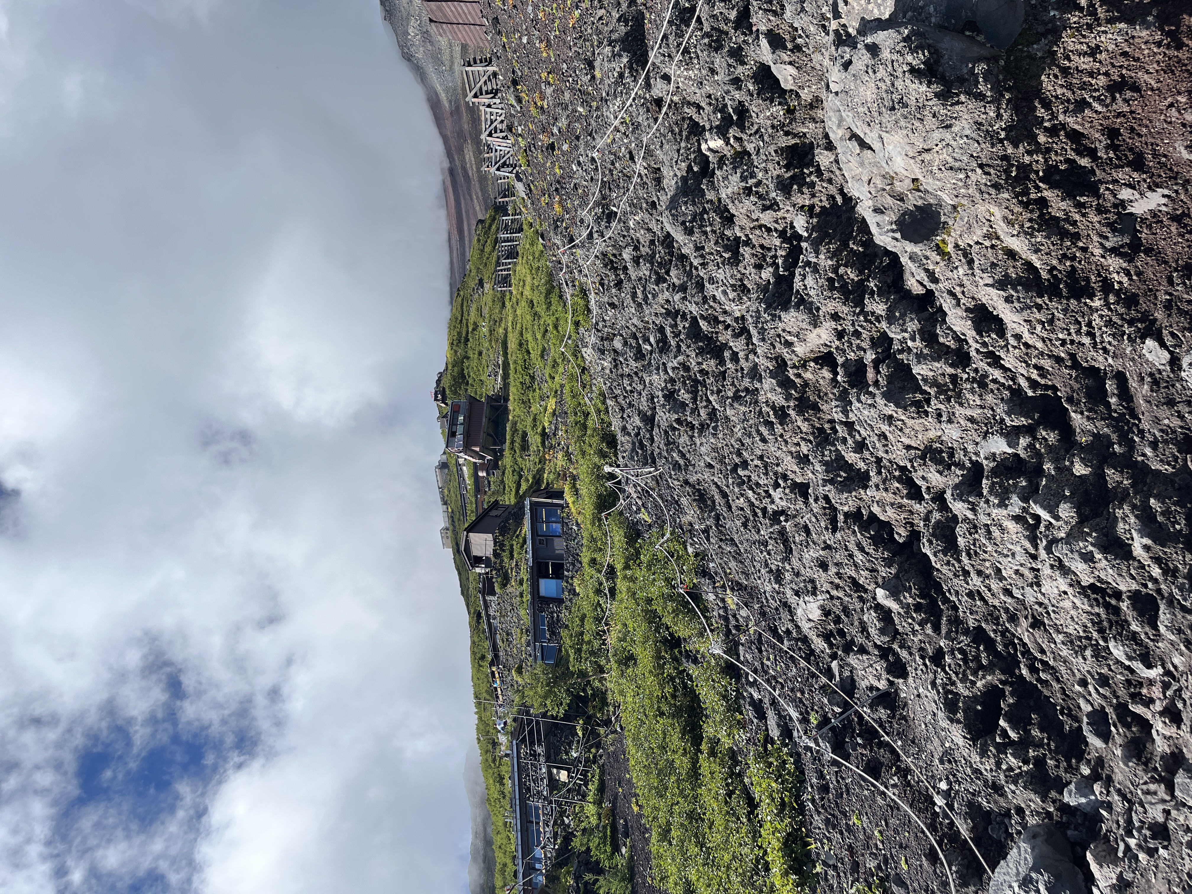 The Yoshida Trail above the 6th Station—volcanic rock and the open sky above tree line