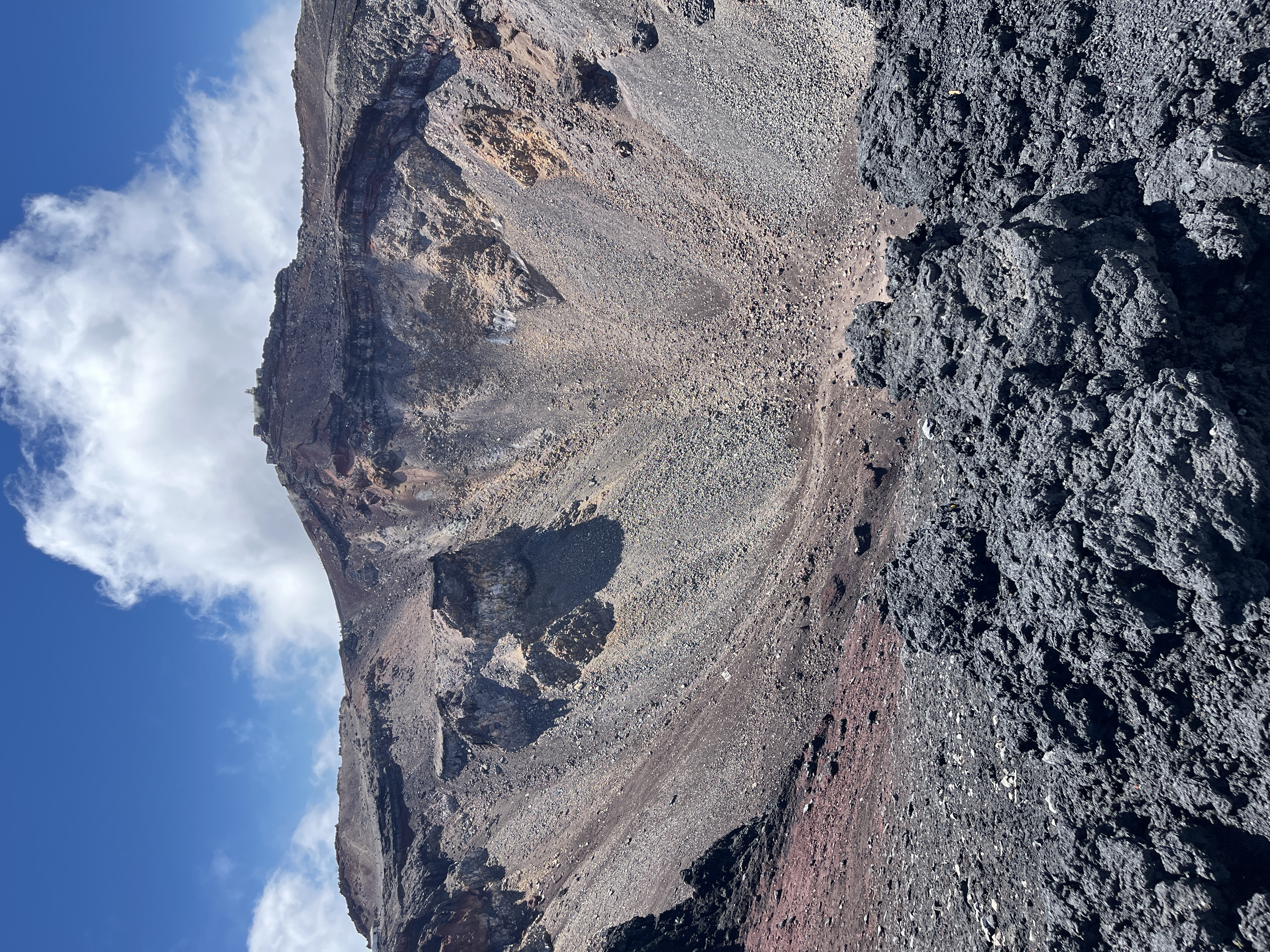 The torii gate and summit shrine at 3,776 meters—the end of the 1,200-year pilgrimage route